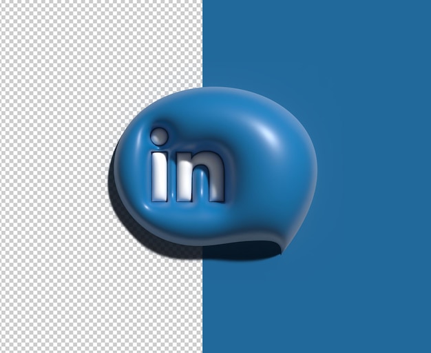 PSD gratuito linkedin social media logo 3d file psd trasparente