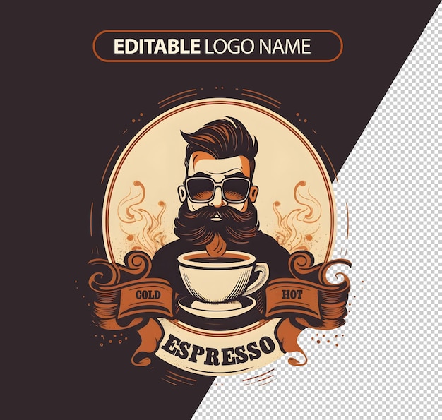 PSD gratuito logo della caffetteria aziendale