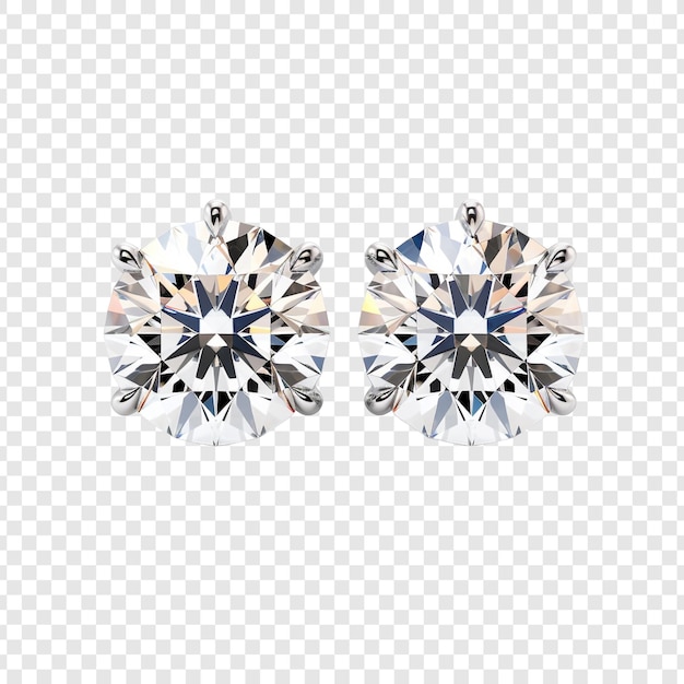 Gratis PSD luxe diamanten oorbellen png geïsoleerd op transparante achtergrond