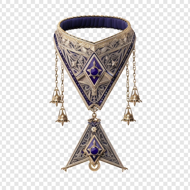 Gratis PSD masonic sash komboloi sieraden geïsoleerd op transparante achtergrond