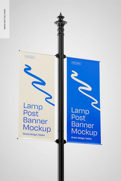 PSD gratuito mockup della lampada post banner