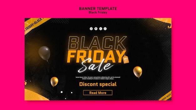 PSD gratuito modello della pagina di destinazione dei saldi del black friday