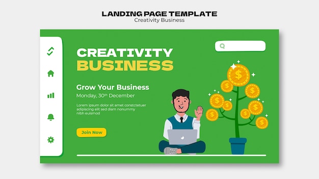 PSD gratuito modello di business creativo design piatto