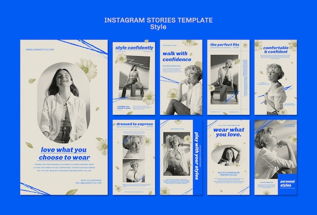 PSD gratuito modello di design dello stile delle storie di instagram