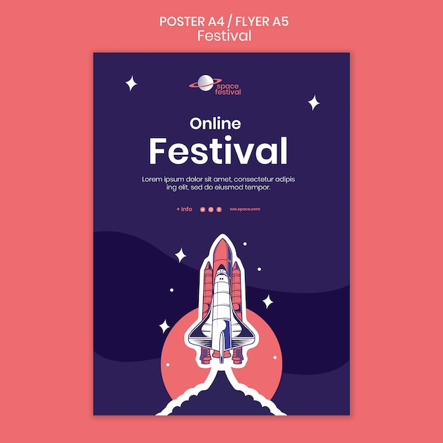 PSD gratuito modello di poster del festival