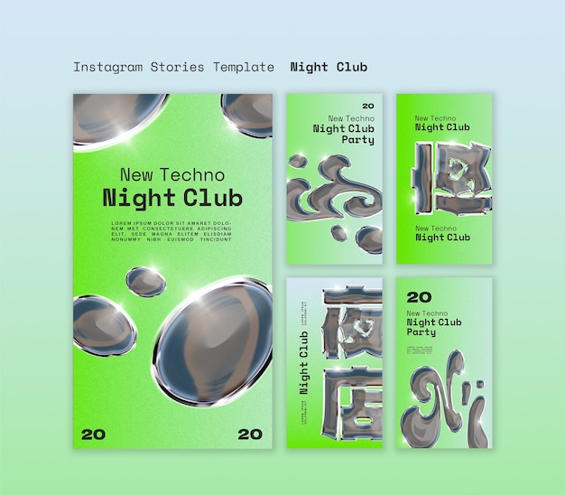 PSD gratuito modello di progettazione del night club