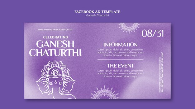 Modello promozionale di social media Ganesh chaturthi