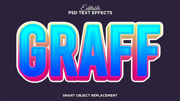 Gratis PSD modern graffiti-teksteffect met moderne kleur