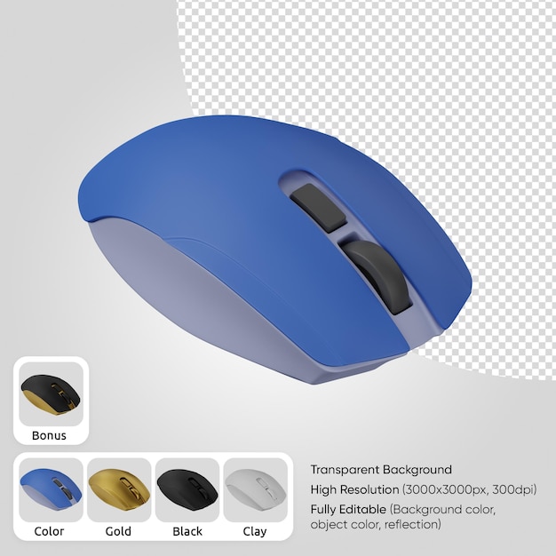 PSD gratuito mouse per computer 3d