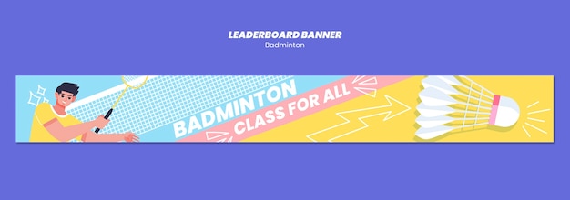 Gratis PSD ontwerp van een badminton sjabloon