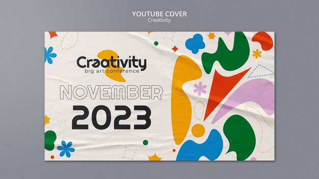 Platte ontwerp creativiteit concept youtube omslag