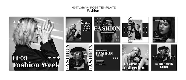 PSD gratuito post di instagram delle tendenze della moda del design piatto