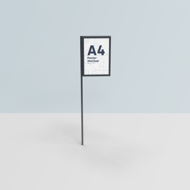 Gratis PSD poster a4 mockup psd