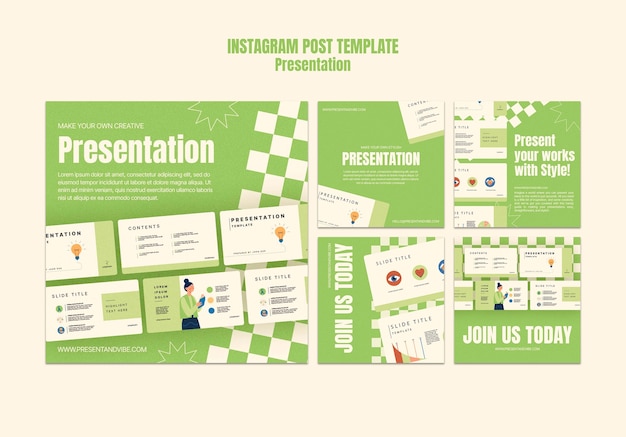 Gratis PSD presentatie dia's instagram-berichten