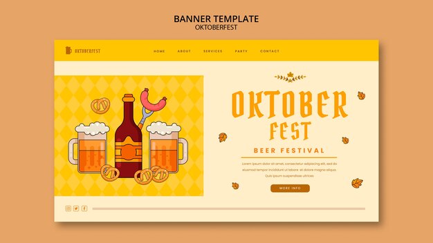 Progettazione del modello di banner dell'Oktoberfest