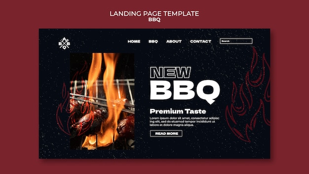 PSD gratuito progettazione del modello di barbecue