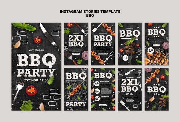 PSD gratuito progettazione del modello di barbecue