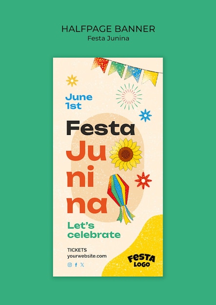 PSD gratuito progettazione del modello di festa junina