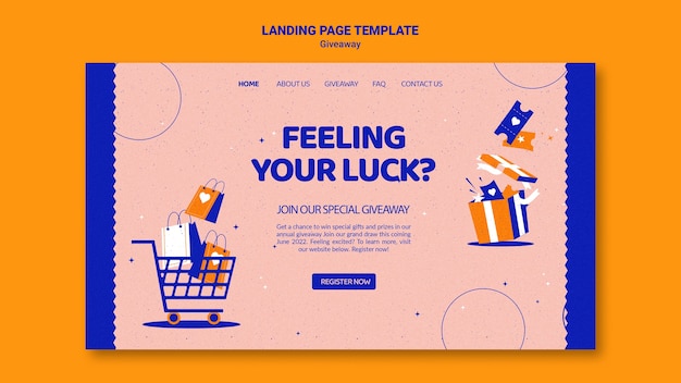 PSD gratuito progettazione del modello di pagina di destinazione in omaggio