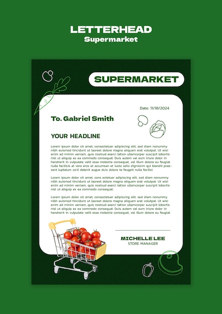 PSD gratuito progettazione del modello di supermercato