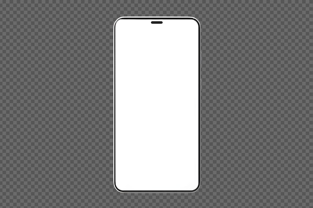 Gratis PSD realistische vooraanzicht lege smartphone psd mockup