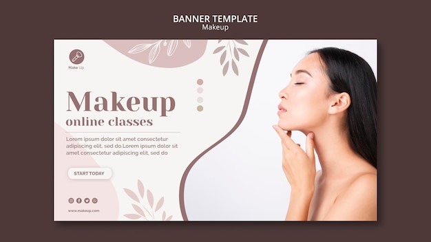 Gratis PSD sjabloon voor spandoek make-up concept