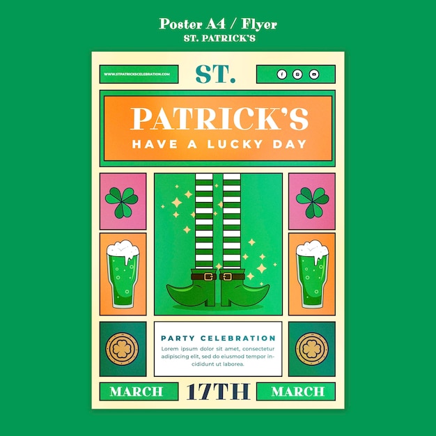 St. patrick's day viert postersjabloon