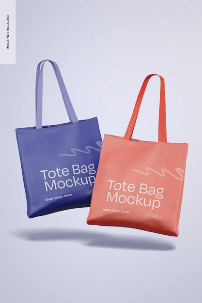 Gratis PSD tote zakken mockup vallen