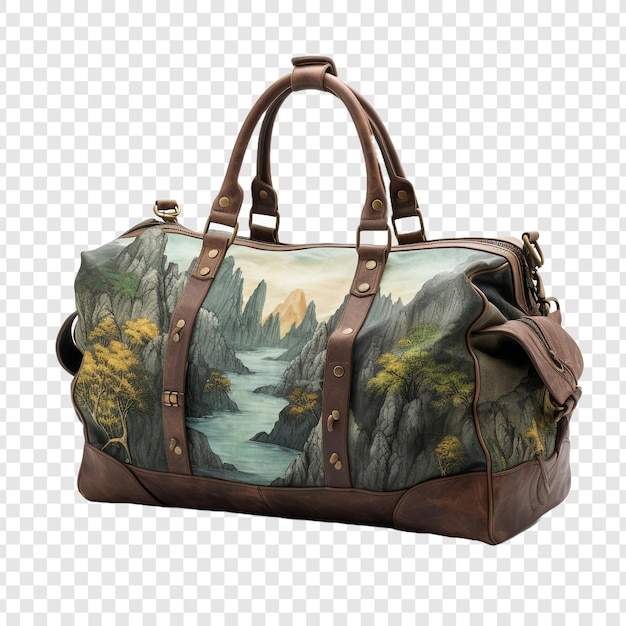 Gratis PSD weekender bag geïsoleerd op transparante achtergrond