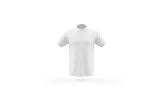 Gratis PSD wit poloshirt mockup sjabloon geïsoleerd, vooraanzicht