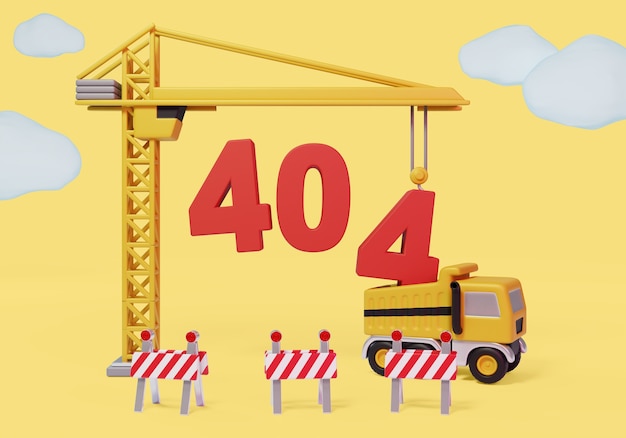 PSD gratuit 404 fond sous le concept de construction