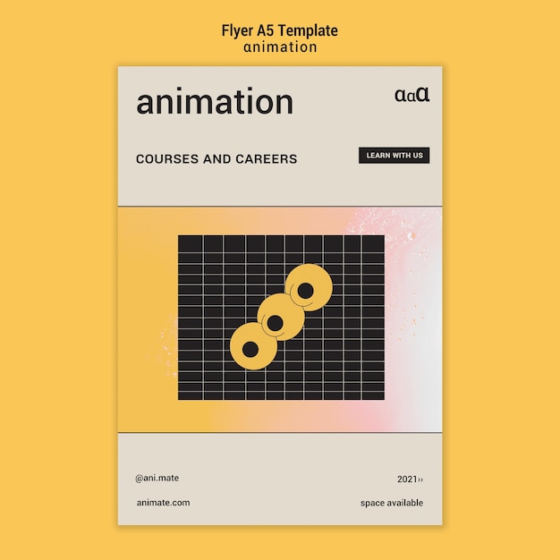 Apprendre le modèle de flyer d'animation