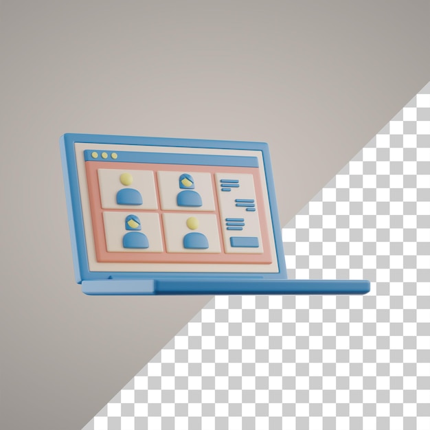 PSD gratuit apprentissage en ligne 3d sur ordinateur portable