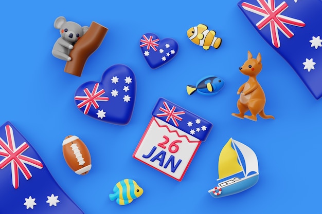 PSD gratuit arrière-plan du jour de l'australie