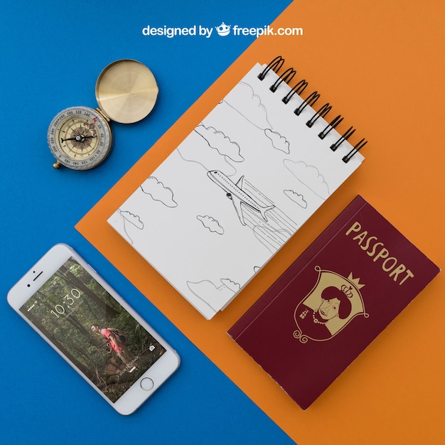 Articles de voyage avec bloc-notes