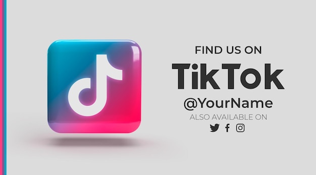 Bannière d'acquisition d'abonnés pour TikTok
