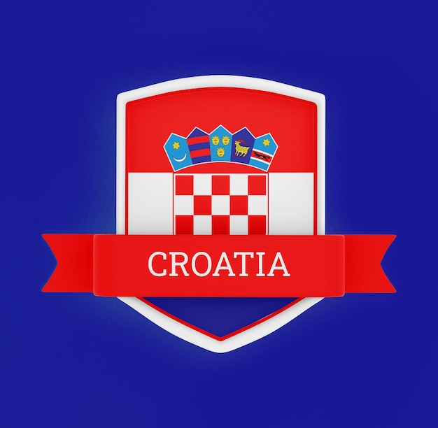 PSD gratuit bannière de l'insigne de la croatie