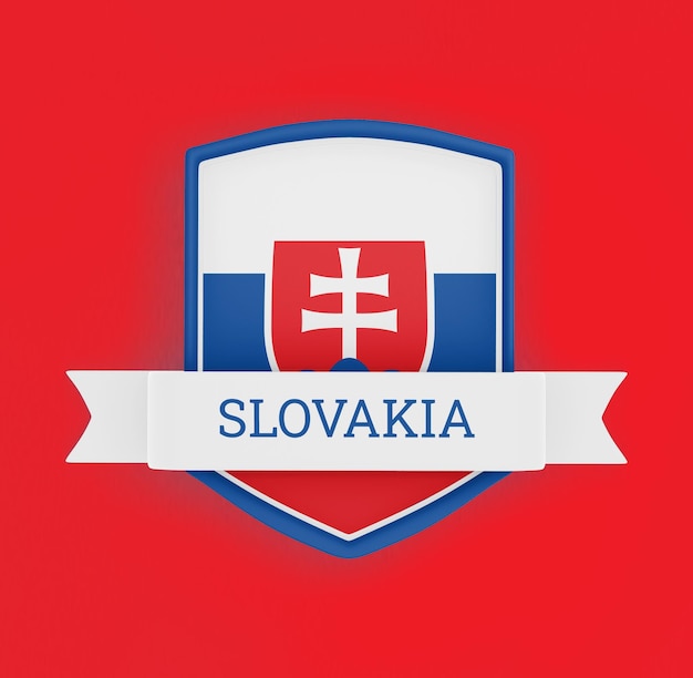 PSD gratuit bannière de l'insigne de la slovaquie