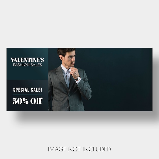 PSD gratuit bannière modèle vente saint valentin