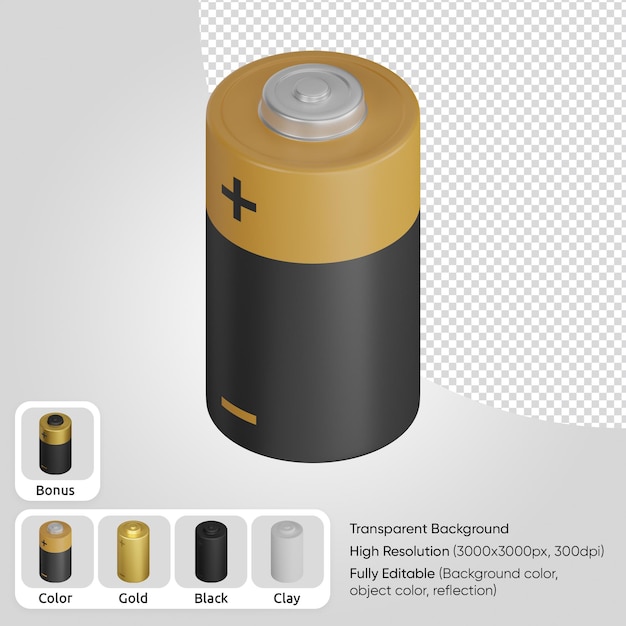 PSD gratuit batterie 3d