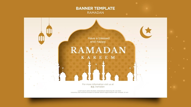 PSD gratuit beau modèle de bannière de ramadan