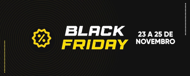 PSD gratuit black friday modèle de bannière