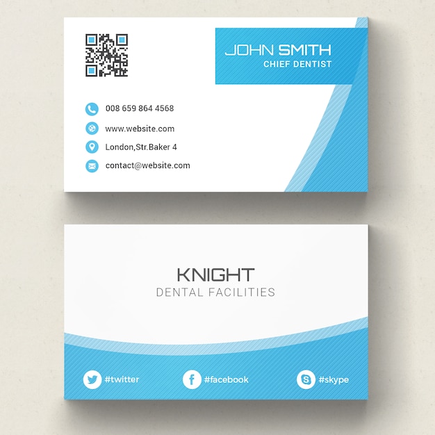 PSD gratuit blue corporate business card