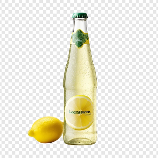 PSD gratuit bouteille de limonade pétillante isolée sur fond transparent