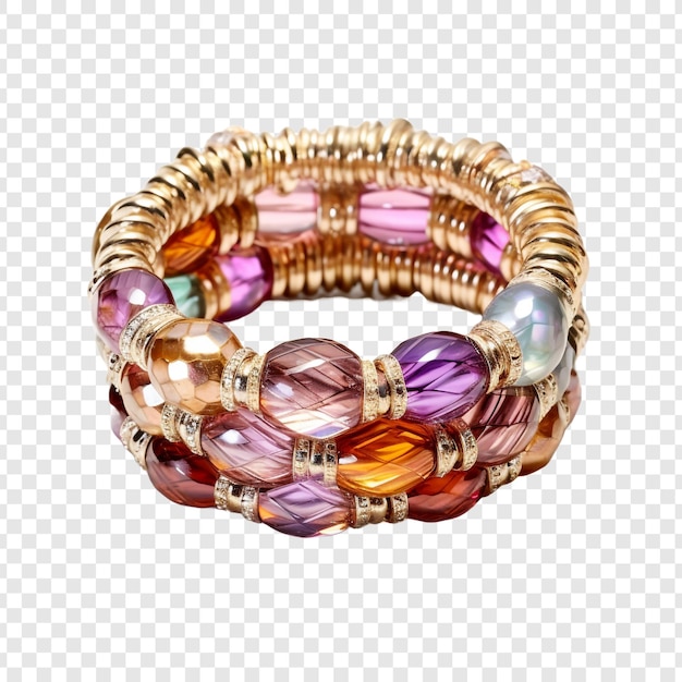 PSD gratuit bracelet de mémoire de fil bijoux isolés sur fond transparent