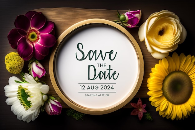 PSD gratuit cartes de voeux d'invitation de mariage style vintage élégant