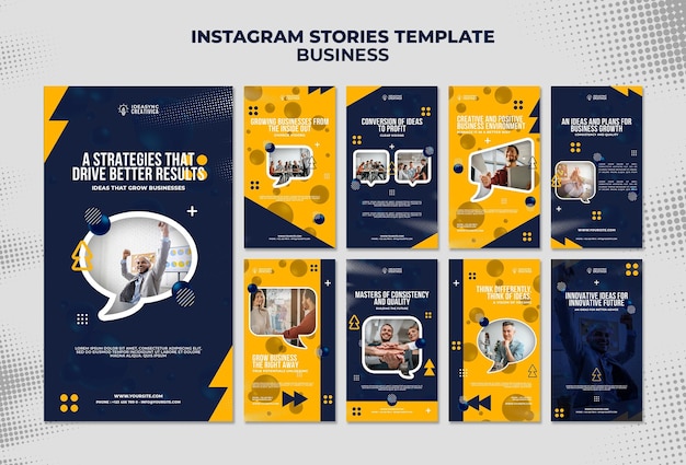 PSD gratuit collection d'histoires instagram pour les entreprises