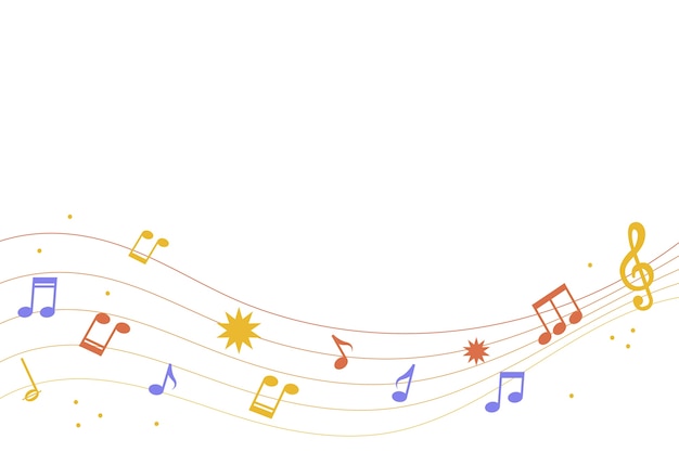 PSD gratuit collection de notes de musique