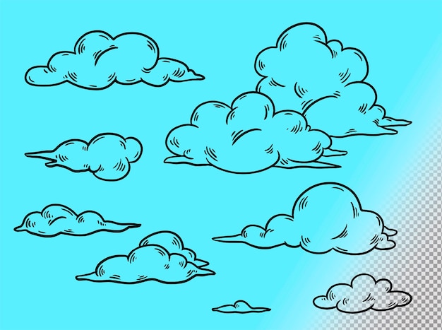 Une collection de nuages dans un ciel bleu