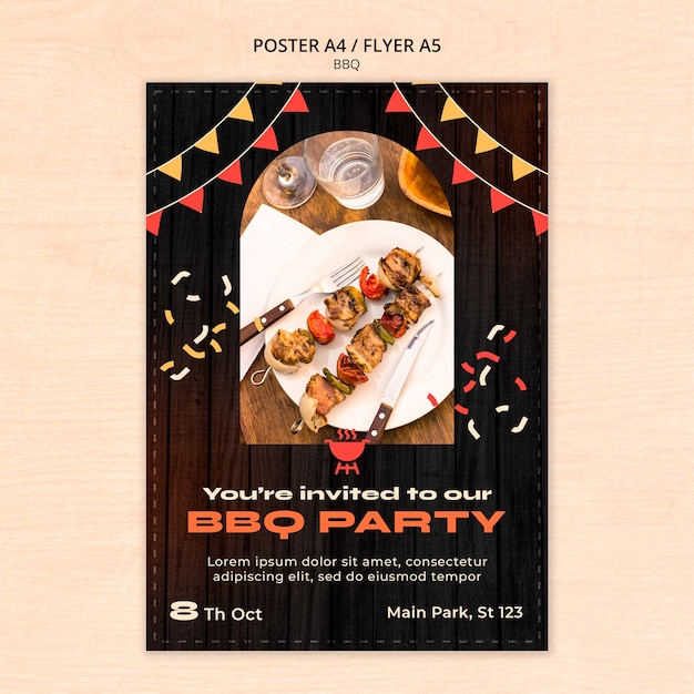 PSD gratuit conception du modèle bbq